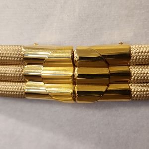 COPY - Art Deco Style Stretch Belt with Gold Buckle